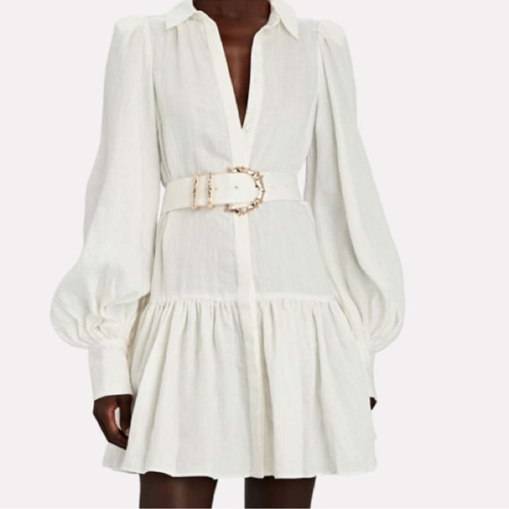 Acler White Linen Dress, US 8, Slightly Worn